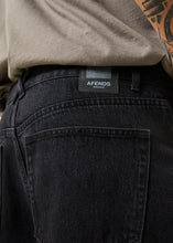 Load image into Gallery viewer, Afends Pablo Organic Denim Baggy Jeans - Washed Black