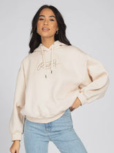 Load image into Gallery viewer, Rusty Ladies Script Oversize Hooded Fleece - Oatmilk