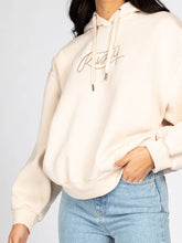 Load image into Gallery viewer, Rusty Ladies Script Oversize Hooded Fleece - Oatmilk