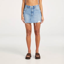 Load image into Gallery viewer, Wrangler Repair Mini Skirt - 1980 Indigo