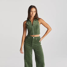 Load image into Gallery viewer, Wrangler Lori Zip Vest - Thyme Cord