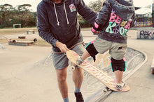 Load image into Gallery viewer, Salty Shreds Don't be a Kook acid wash black mens hoodie