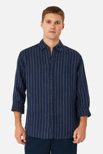 Load image into Gallery viewer, Industrie The Giacomo Linen L/S Shirt - Navy White
