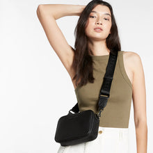 Load image into Gallery viewer, Status Anxiety Plunder Handbag with Webbed Strap - Black