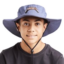 Load image into Gallery viewer, The Mad Hueys World Tour Youth Wide Brim Hat - Steel Blue