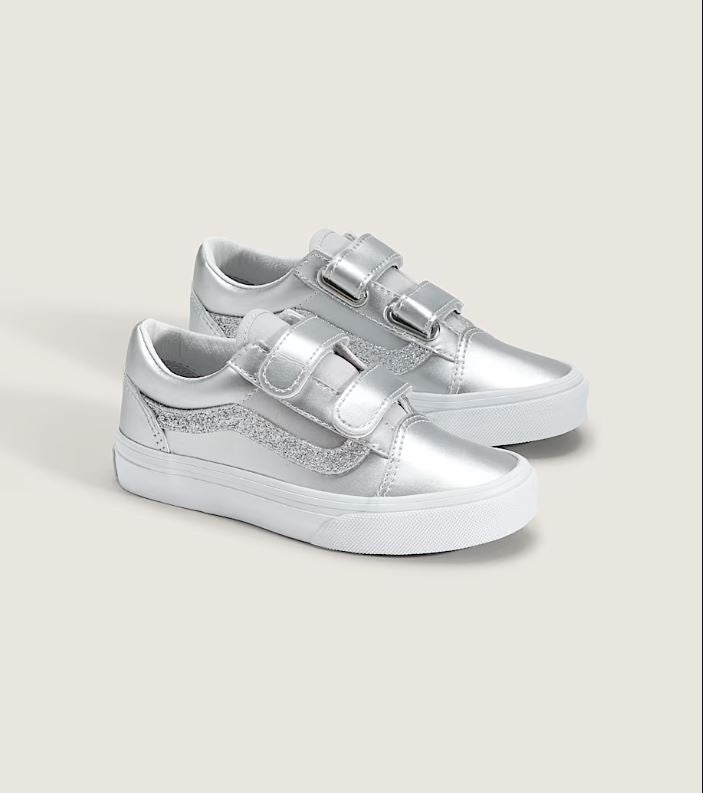 Vans Little Kids Old Skool V Shoe - Dazzled Lunar Rock Grey