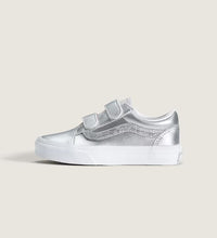 Load image into Gallery viewer, Vans Little Kids Old Skool V Shoe - Dazzled Lunar Rock Grey
