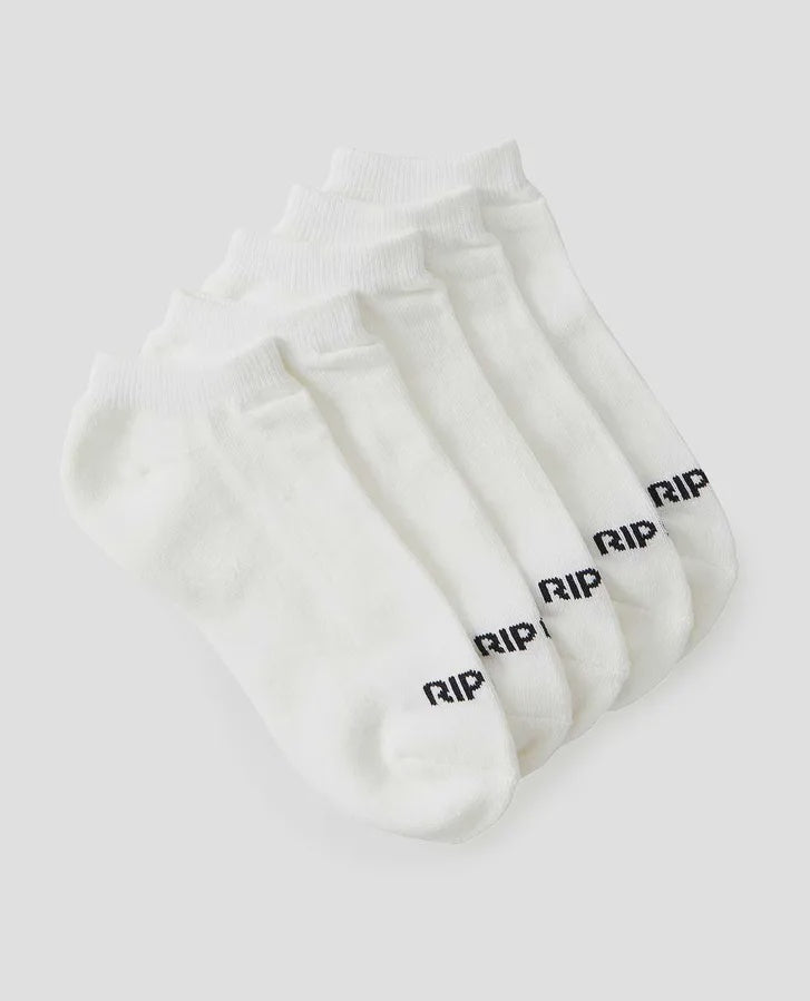 Rip Curl Women's Ankle Sock 5pk -  White