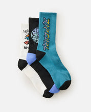 Load image into Gallery viewer, Rip Curl Logo Crew Sock - Black/White
