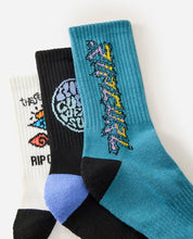Load image into Gallery viewer, Rip Curl Logo Crew Sock - Black/White
