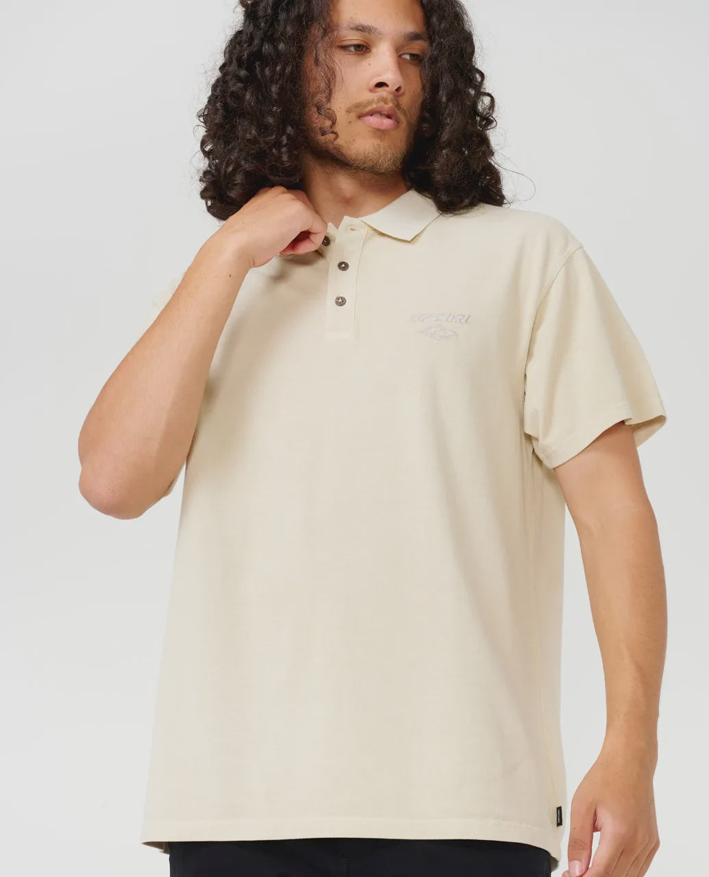 Rip Curl Fade Out Emb Polo - Vintage White