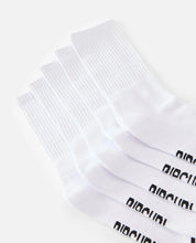 Load image into Gallery viewer, Rip Curl Classic Surf Crew Sock 5x Pack - White
