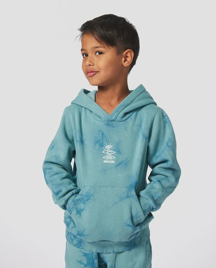 Rip Curl Grom Energy Tie Dye Hoodie - Blue Lagoon