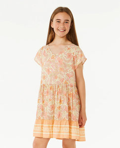 Rip Curl Youth Hidden Tropics Dress - Lemon Ice