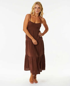 Rip Curl Premium Surf Midi Dress - Dark Brown