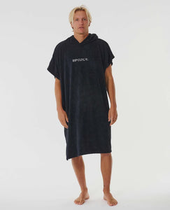 Rip Curl Brand Hooded Towel - Black/Grey