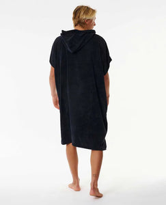 Rip Curl Brand Hooded Towel - Black/Grey