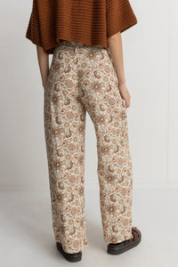 Rhythm Raya Paisley Wide Leg Pant - Natural