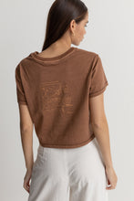 Load image into Gallery viewer, Rhythm Outside Vintage Crop Crew Tee - Chocolate
