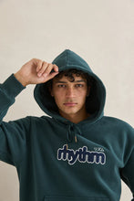 Load image into Gallery viewer, Rhythm Applique Fleece Hood - Dark Pine
