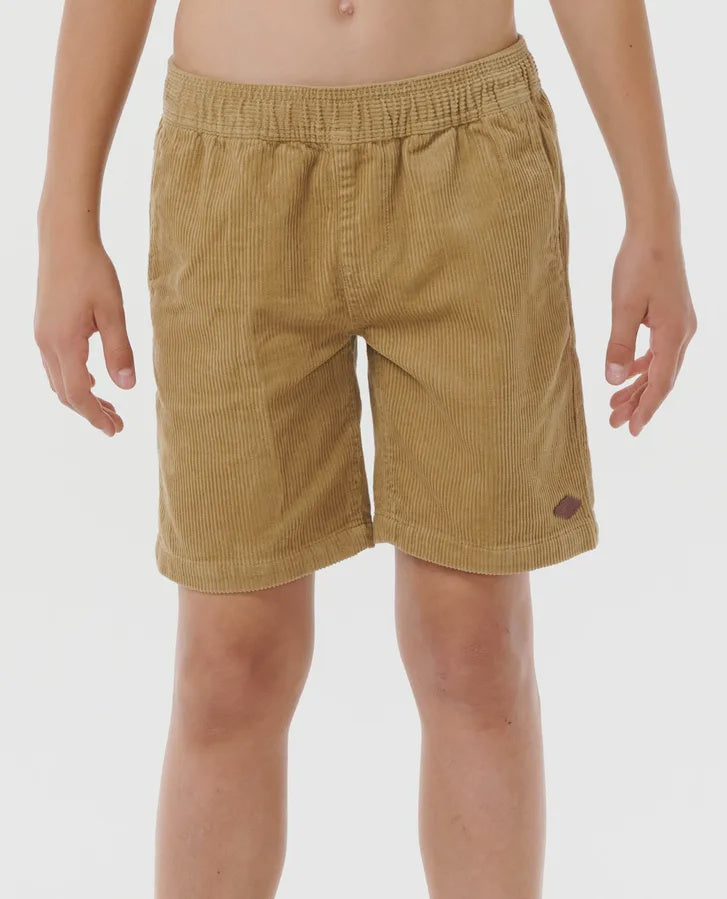 Rip Curl Boys Surf Cord Volley Short - Dark Khaki