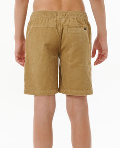 Rip Curl Boys Surf Cord Volley Short - Dark Khaki