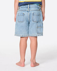 Rip Curl Hyped Up Denim Short - Kids (1-8 years) - Washed Blue