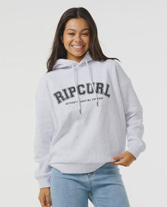 Rip Curl Varsity Hoodie - Grey Marle/Black