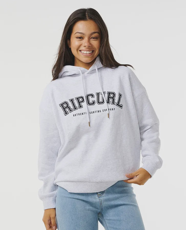 Rip Curl Varsity Hoodie - Grey Marle/Black