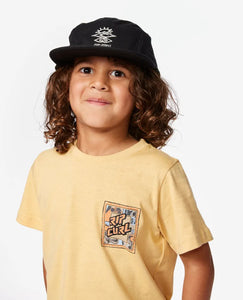 Rip Curl Static Youth Logo Tee - Washed Yellow