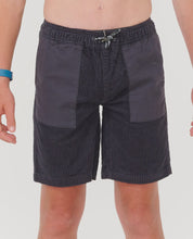 Load image into Gallery viewer, Rip Curl Fade Out Cord Volley Shorts (8-16) - Black
