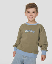 Load image into Gallery viewer, Rip Curl Boys Ride The Wave Crew - Surplus Green
