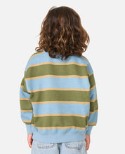 Load image into Gallery viewer, Rip Curl The Wave Stripe Crew Boy - Faded Denim
