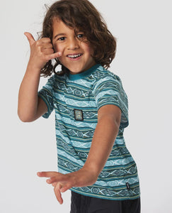 Rip Curl Tube Stripe Tee (1-8)- Ocean