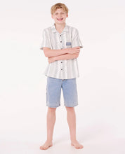 Load image into Gallery viewer, Rip Curl Youth Mod Cali Stripe S/S Shirt (12-16) - Bluefin
