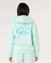 Load image into Gallery viewer, Rip Curl Hibiscus Heat Logo  Hood Girl - Light Sea Blue
