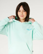 Load image into Gallery viewer, Rip Curl Hibiscus Heat Logo  Hood Girl - Light Sea Blue
