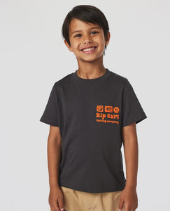 Rip Curl Tube Icon Tee (1-8) - Washed Black