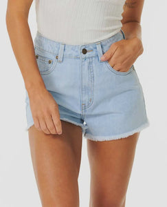 Rip Curl Amy High Waist Short - Light Blue