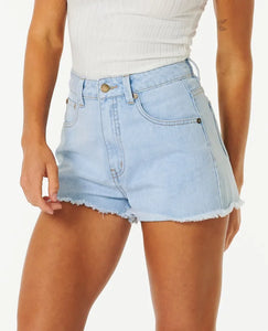 Rip Curl Amy High Waist Short - Light Blue