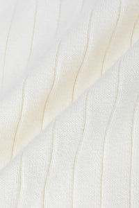 James Harper Rib Button Through Shirt - Natural