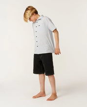 Load image into Gallery viewer, Rip Curl Archive Striped Out Short Sleeve Shirt - Faded Denim
