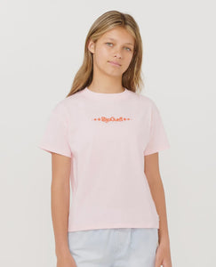 Rip Curl Summer Solstice Tee (8-14) - Light Pink