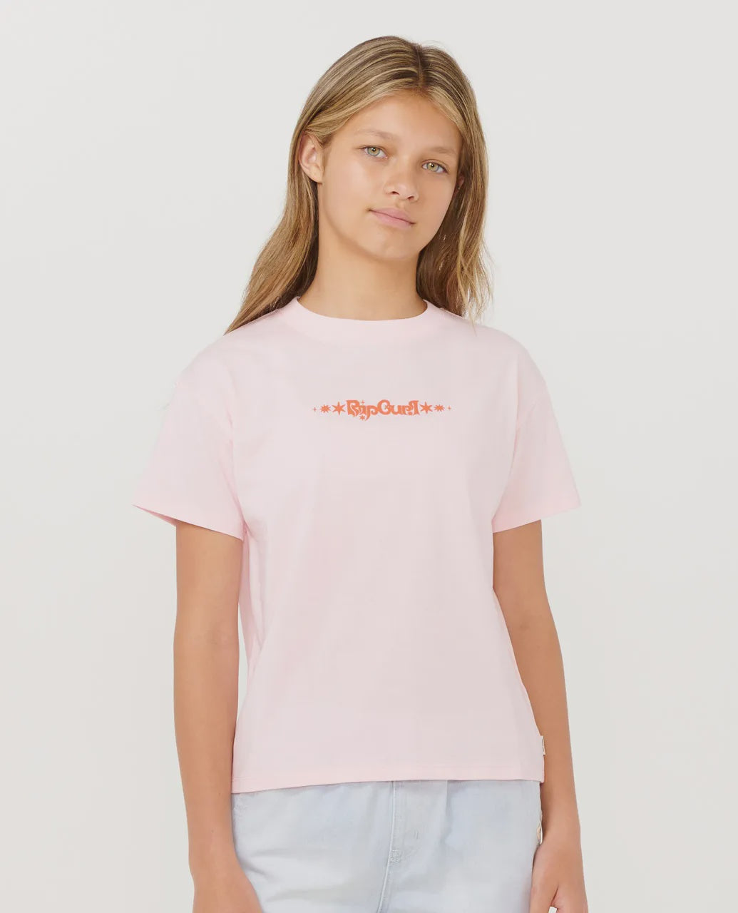 Rip Curl Summer Solstice Tee (8-14) - Light Pink