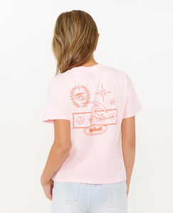 Rip Curl Summer Solstice Tee (8-14) - Light Pink