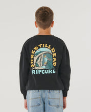 Load image into Gallery viewer, Rip Curl Shred Till Dead Youth Crew (8-12) - Black
