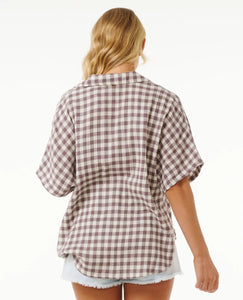 Rip Curl Premium Surf Check Shirt - Eggplant