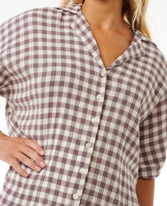 Rip Curl Premium Surf Check Shirt - Eggplant