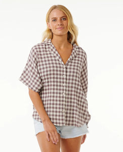 Rip Curl Premium Surf Check Shirt - Eggplant