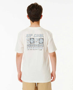 Rip Curl Pure Surf Searching Tee (8-16) - Bone